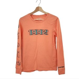 Dutch Bros Women’s 1992 Long Sleeve Light Orange T Shirt Size Small
